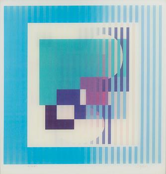 Yaacov Agam, enticular agamograph, signed in print HC 10/25.