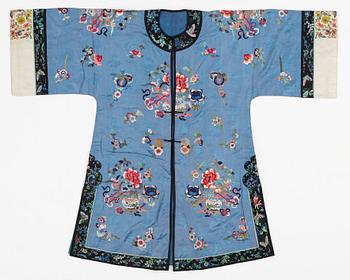 An ebroidered silk jacket and coat, China, first half of the 20th Century.