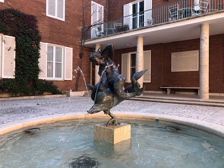 Carl Milles, "Solglitter" / "Najad på delfin" (Sunglitter / Naiad and dolphin).