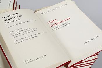 BÖCKER, 18 st, "Svenska slott och herresäten", 1960/70-tal.