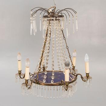 A Gustavian style chandelier first half of the 20th century.
