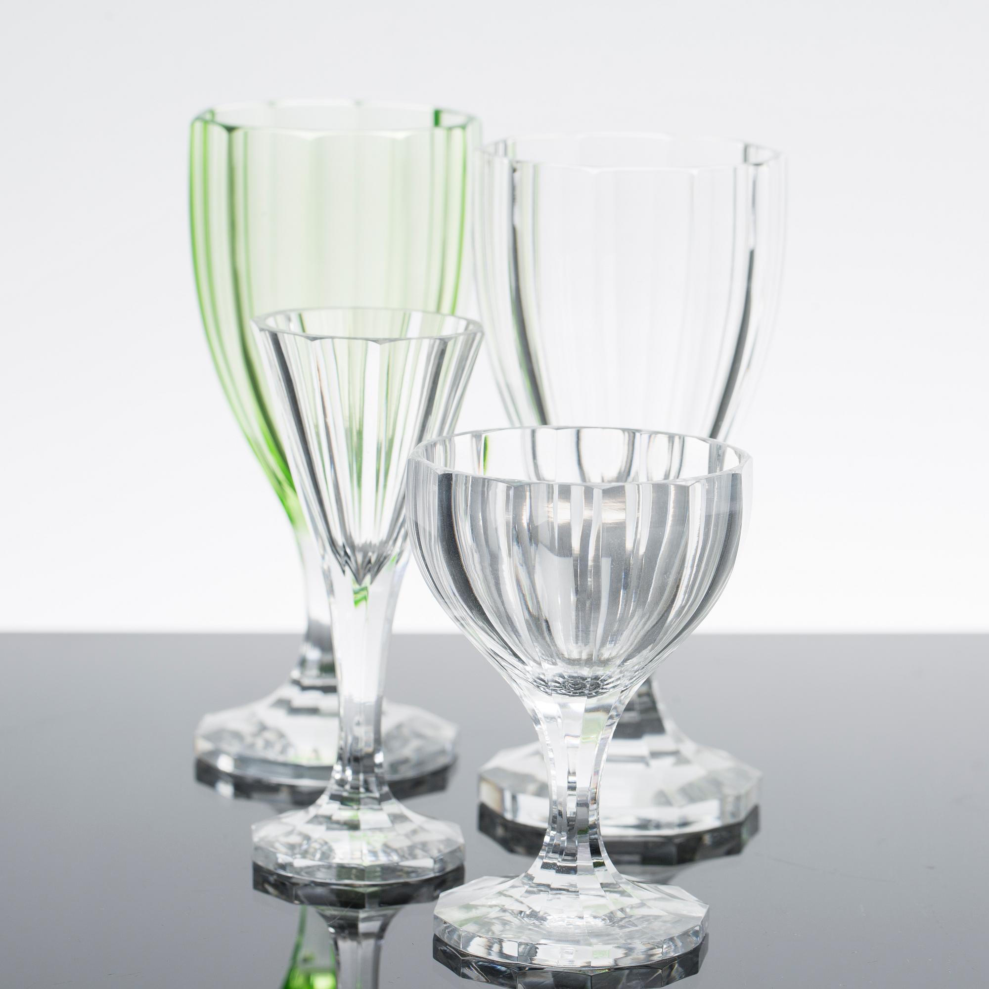 GLASSERVIS, 27 delar,  "Lagerberg", Design Elis Bergh. 1930-tal.