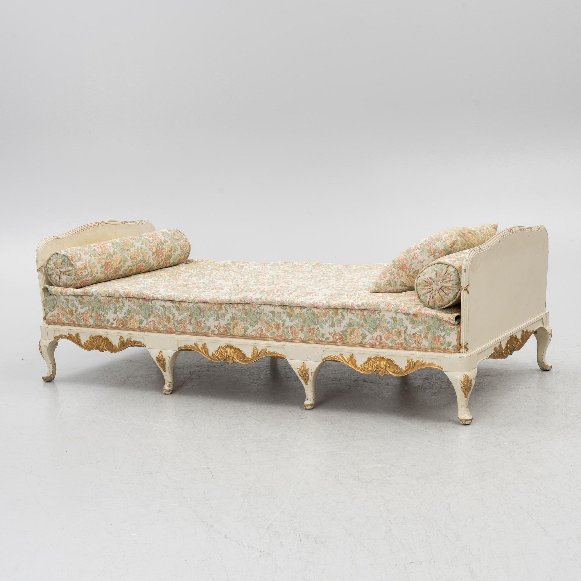 A Rococo.style bed, first half of the 20th century.