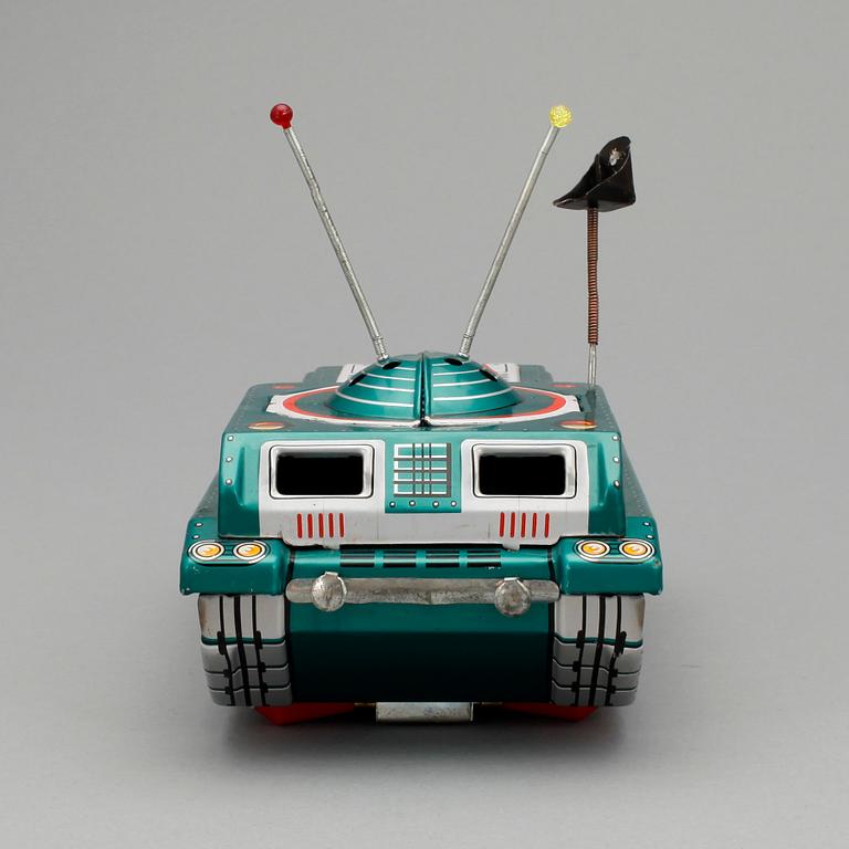 LEKSAKSFORDON, plåt, " Tinplate Space Patrol X-11 Tank", Yonezawa, Japan, ca 1964.