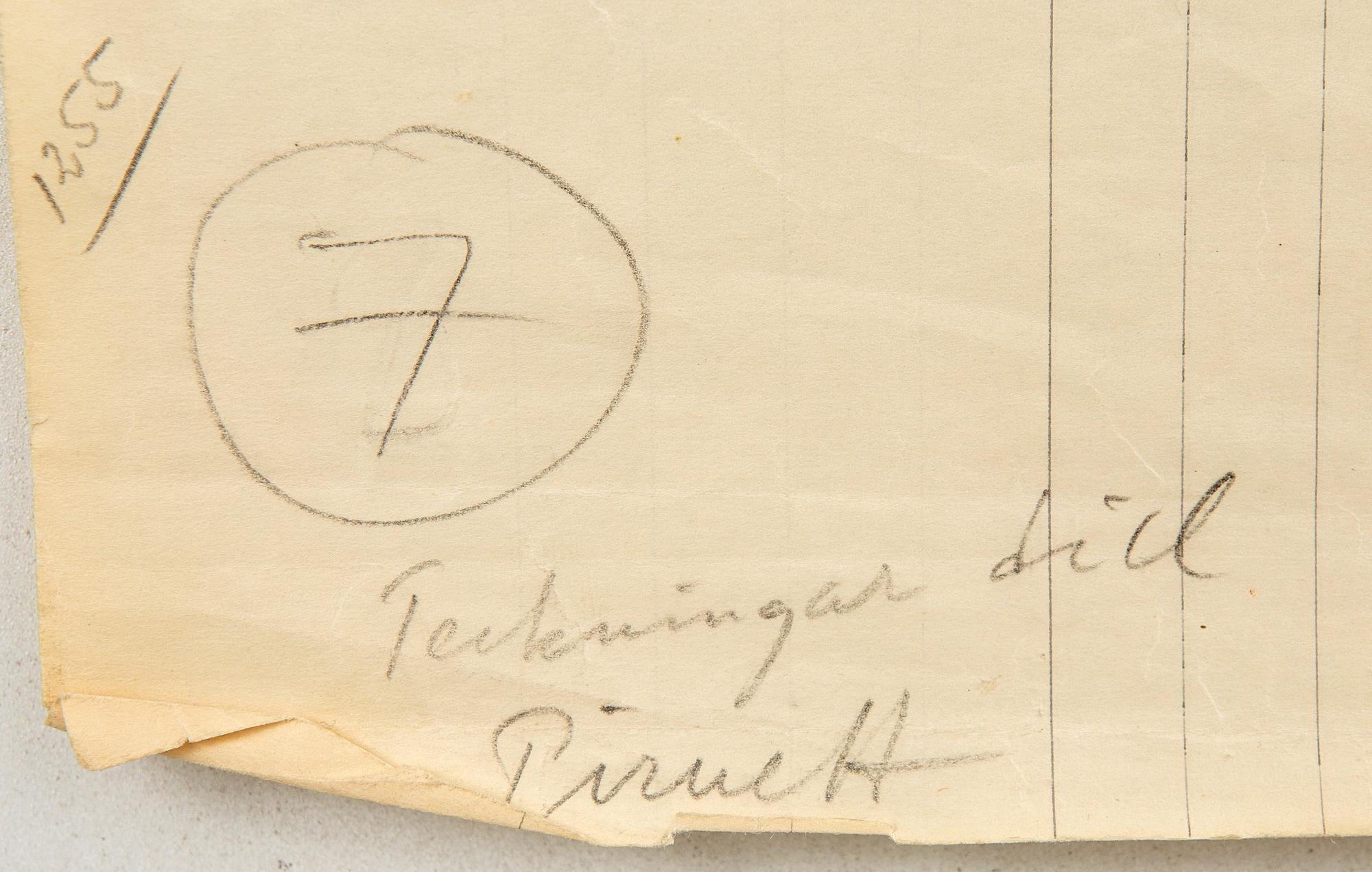 Arne Jones, Skisser 4 st.