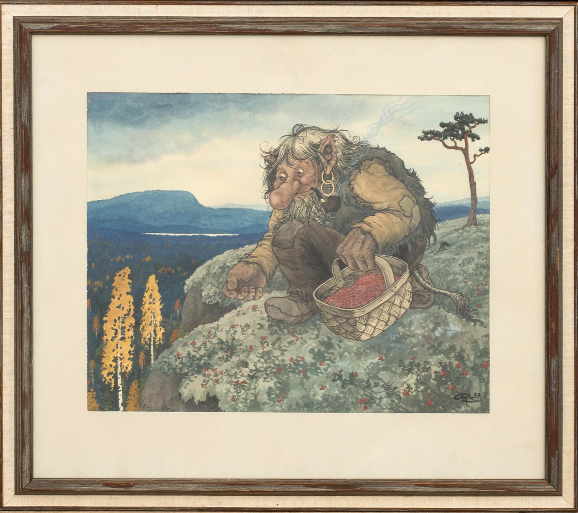 ROLF LIDBERG, watercolor, signed and dated -59.