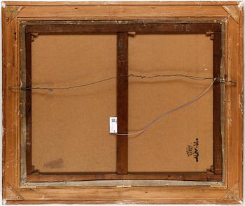 OKÄND KONSTNÄR, olja på duk, otydligt signerad T. Thomas?, England, 1800-tal.