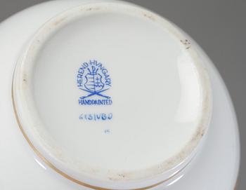 KAFFESERVIS, 11 delar, porslin, Herend, Ungern, 1900-talets fjärde kvartal.