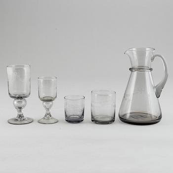 A Swedish Reijmyre glass service, 20th Century. (43 pieces).