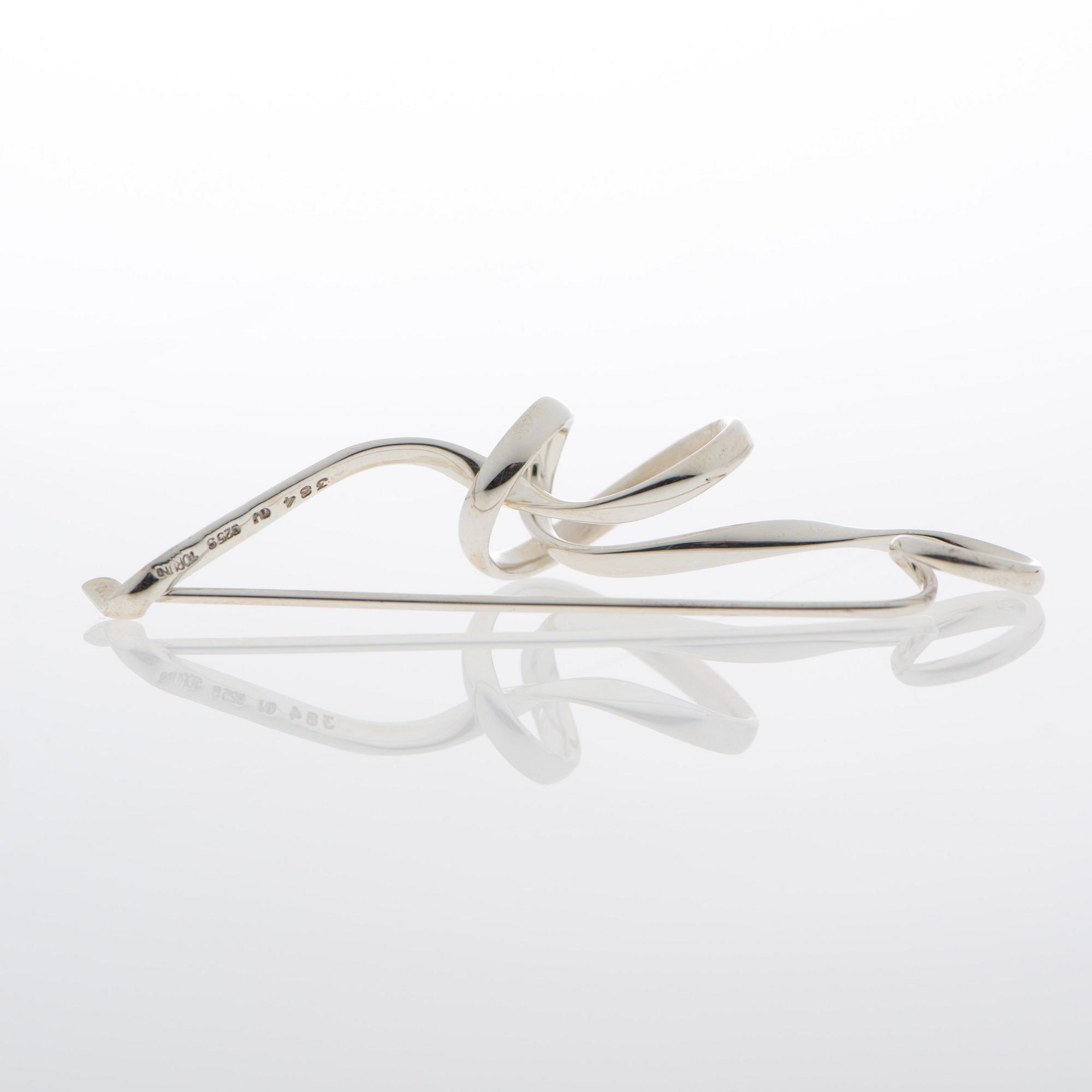GEORG JENSEN, BROOCH, "Forget me knot", silver.