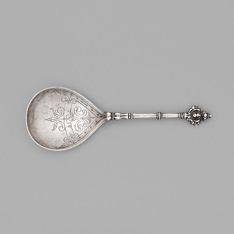 A Swedish silver spoon, unidentified mark c. 1600.