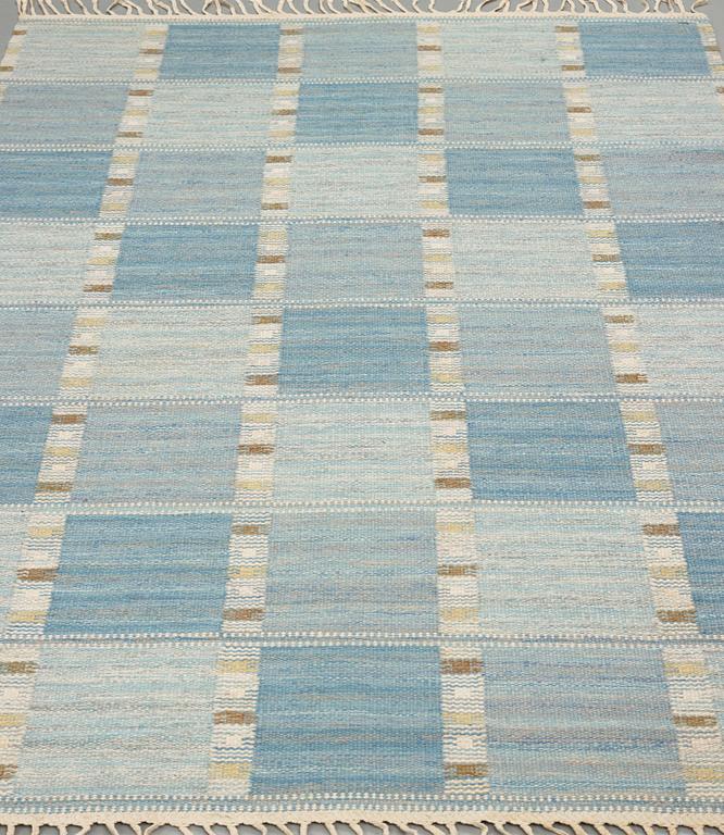 Barbro Nilsson, A CARPET, "Falurutan, Duhs", flat weave, ca 220,5 x 146,5 cm, signed AB MMF BN.