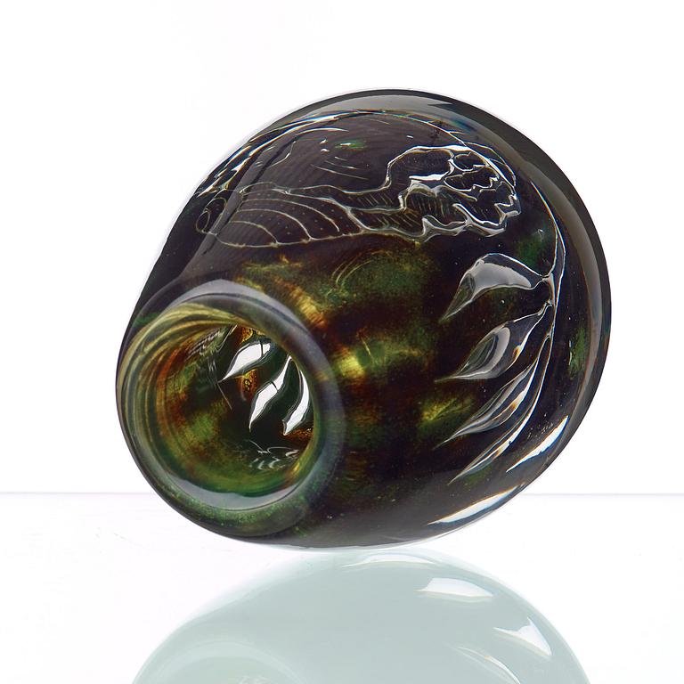 EDVIN ÖHRSTRÖM, vas, glas, "Assyrisk prinsessa" Ariel, Orrefors 1957.