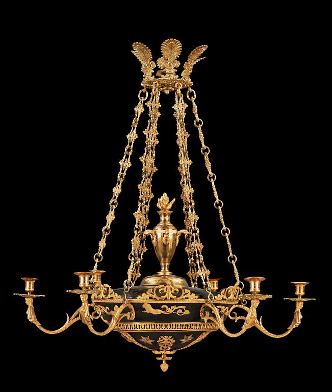 An Empire 19th century six-light hanging-lamp.