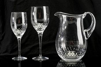 Nils Landberg, a 62 pcs glass "Prelude" service Orrefors later part of the 20th century.