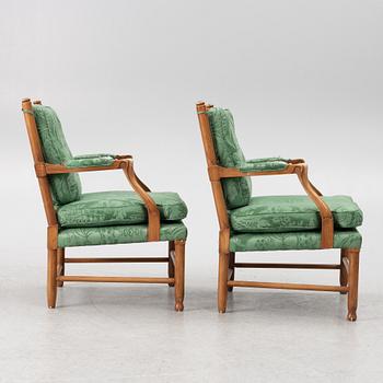 A pair of Gripsholm model armchair, second half of the 20th century.