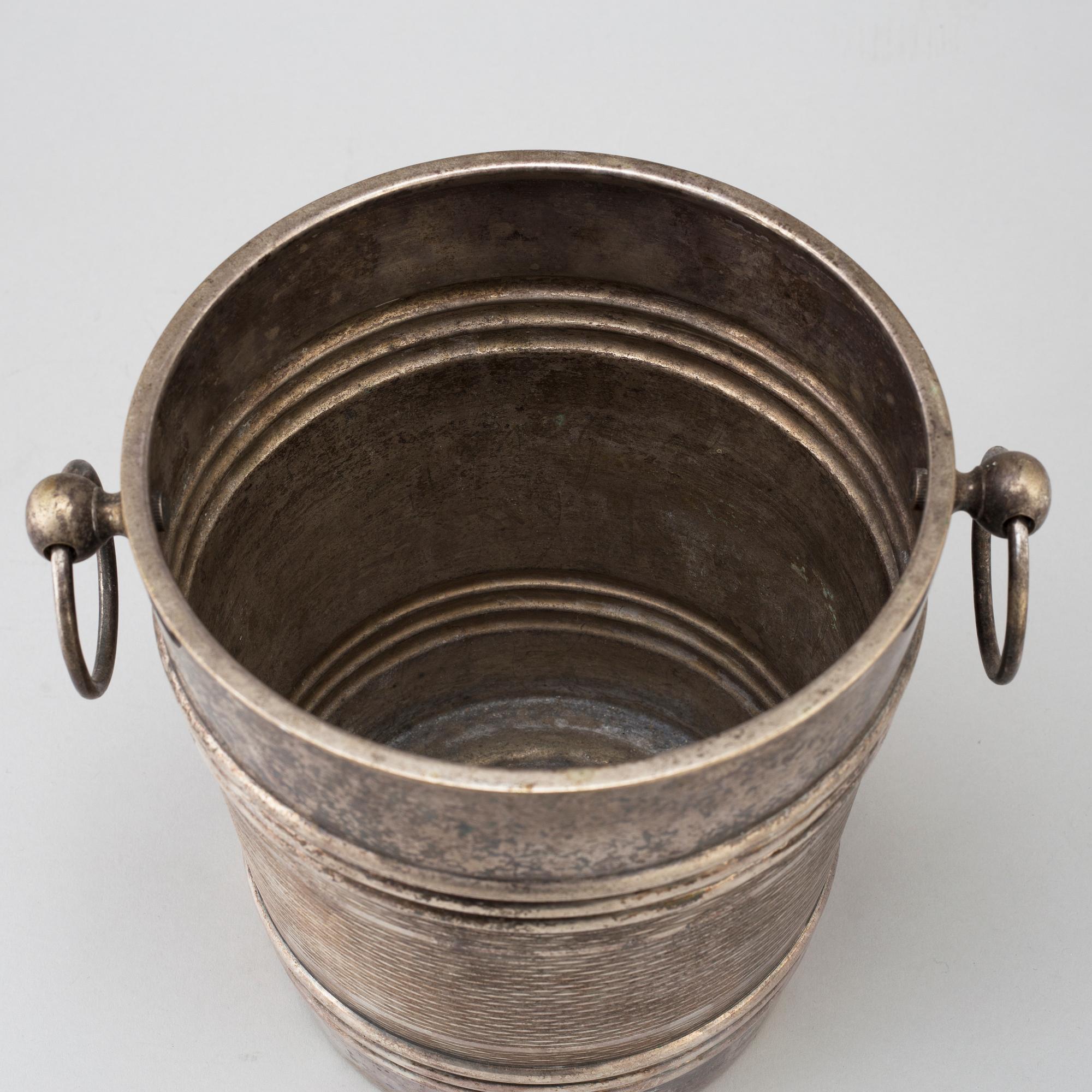 A first half of the 20th century silver plated champagne cooler.