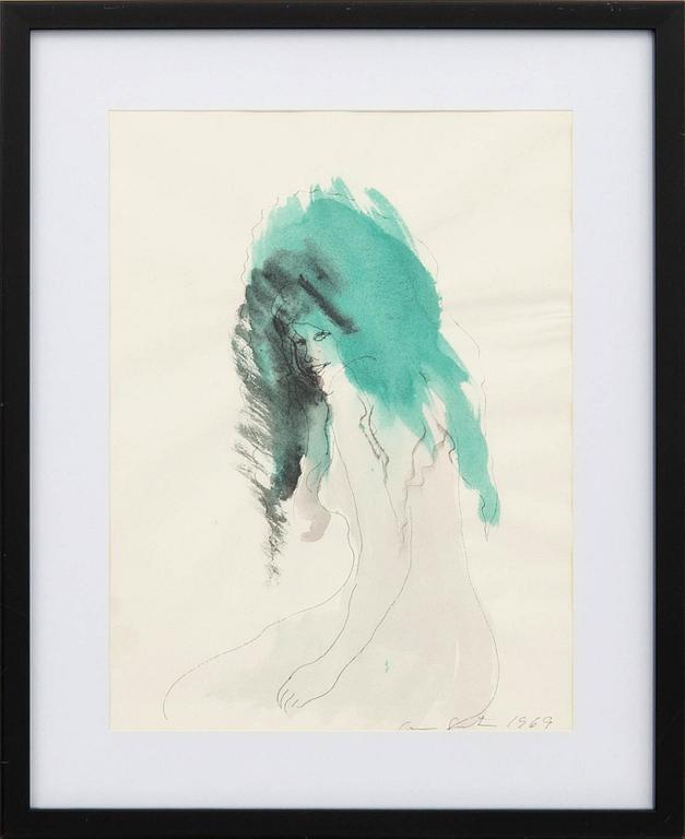 Klas Anshelm, portrait of the artist's wife, Anna Grete, 1969.