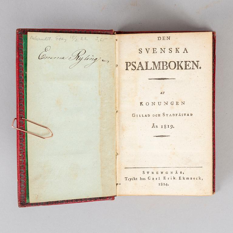 Psalmböcker 1742, 1804, 1824 (3 vol).