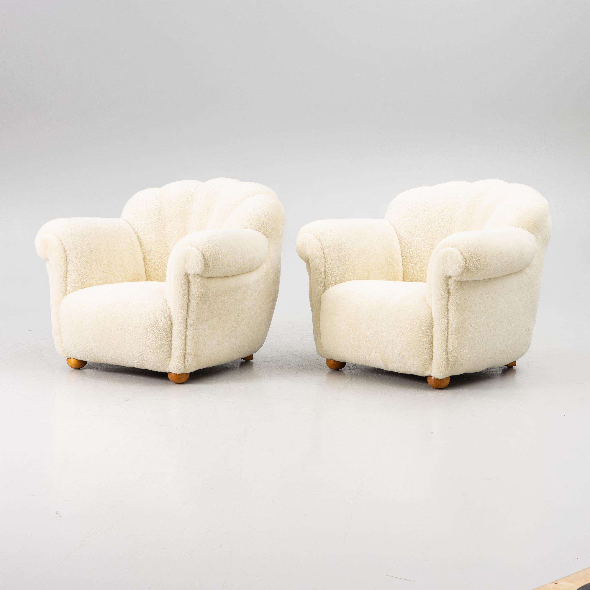 Fåtöljer, ett par, Swedish modern, 1900-tales mitt.