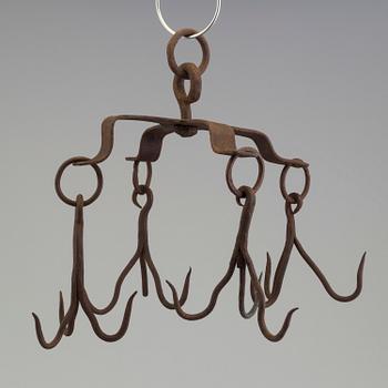 AN 18TH/19TH CENTURY IRON MEAT HOOK.