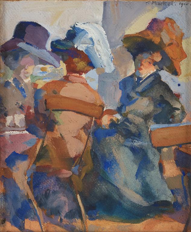 UNKNOWN ARTIST, around 1920, watercolour, signed.