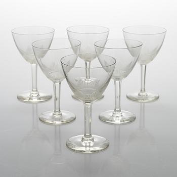 GLASSERVIS, ca 18 st, kristall, "Marjatta", Iittala 1940-tal.
