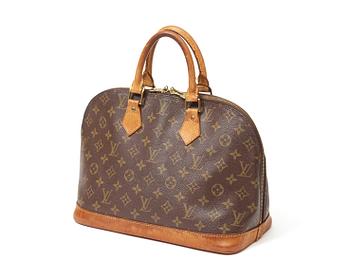 592. A monogram canvas handbag by Louis Vuitton, "Alma".