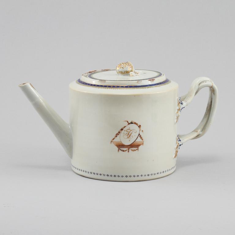 TEKANNA, porslin, Kina, 1700-tal.