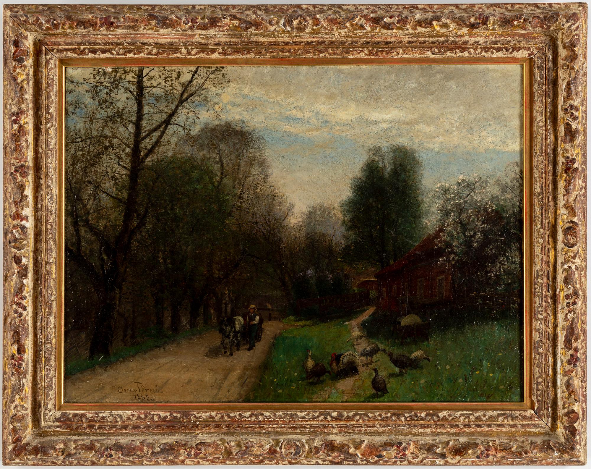 Oscar Törnå, oil on canvas, signed Oscar Törnå and dated 1883.