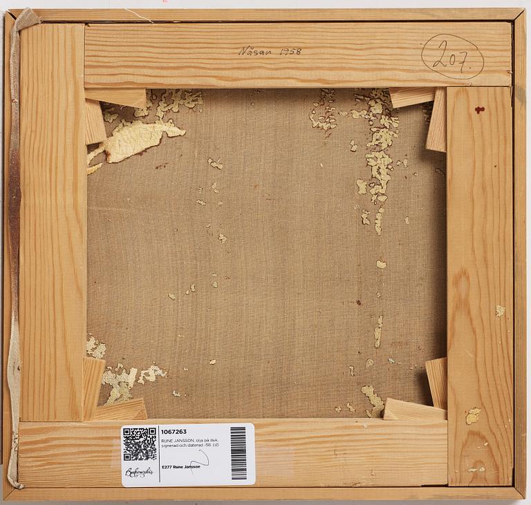 RUNE JANSSON, oil on canvas, signed and dated -58.