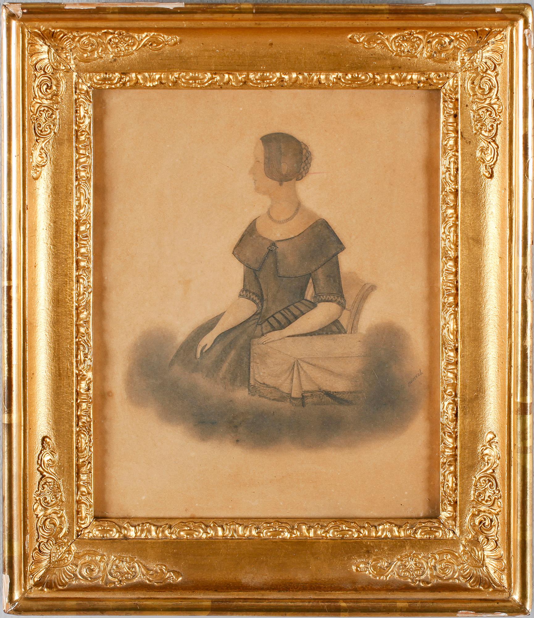 OKÄND KONSTNÄR. blyerts, signerad Erik Bögh, 1800-talets första hälft.