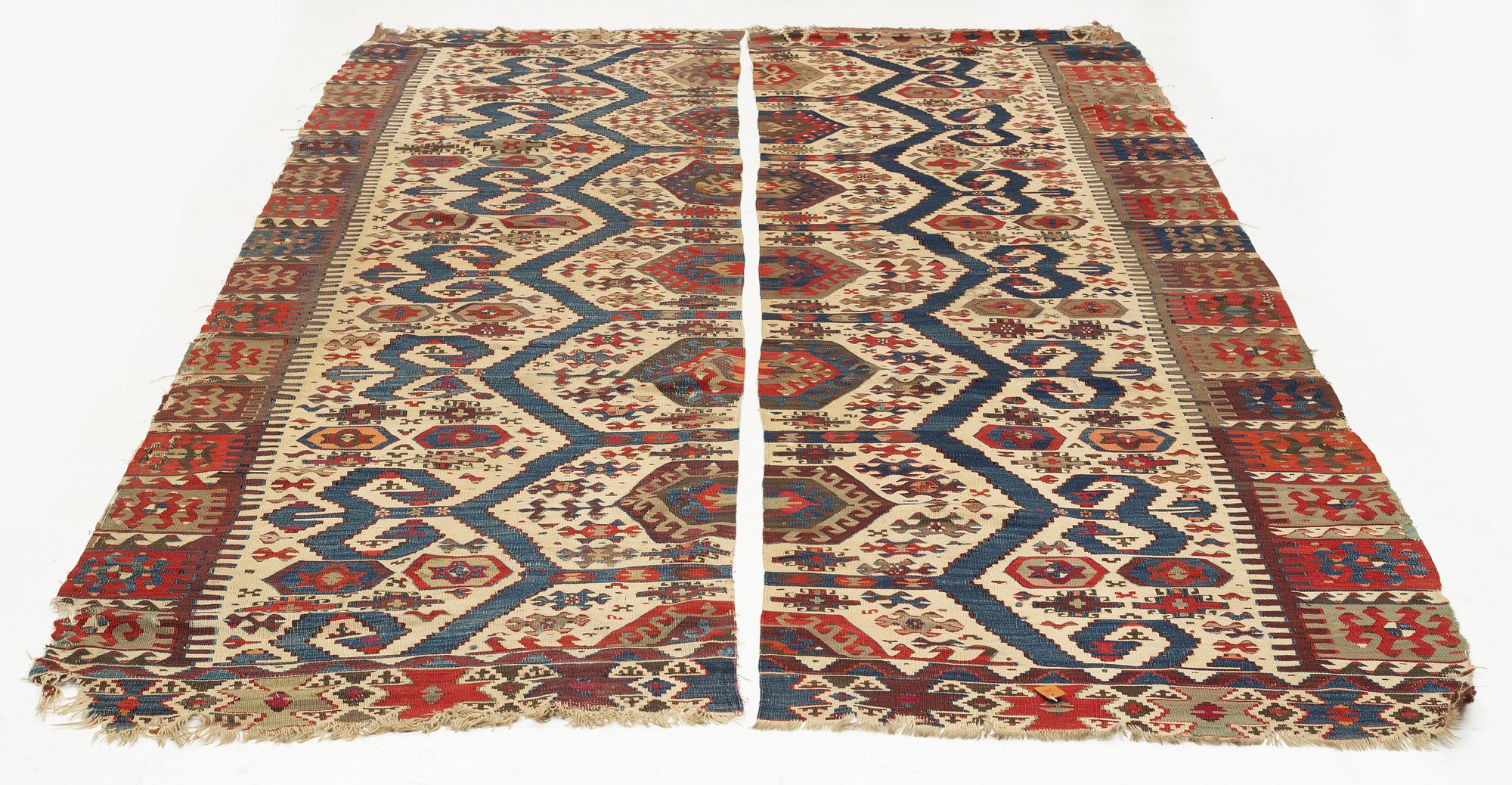 An antique Aydin kilim, West Anatolia, ca 326 x 182 cm.