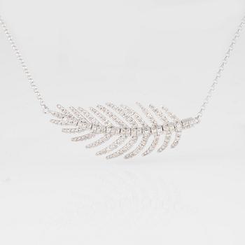COLLIER, 18K vitguld med briljantslipade diamanter ca 0.80 ct. Vikt 5,2 gram.
