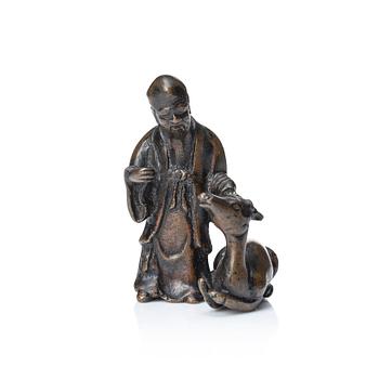 Figurine, bronze. Qing Dynasty, 18th century.