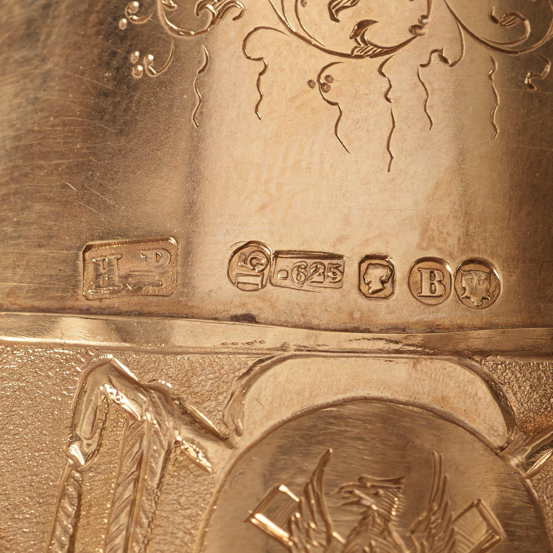 JAKTHORN, guld 15K, av Henry Potter & Co., London 1878.