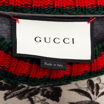 GUCCI, a printed cotton sweater, size XL. 2017.