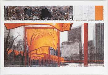 Christo & Jeanne-Claude, offset in colours, signed Christo in pencil.