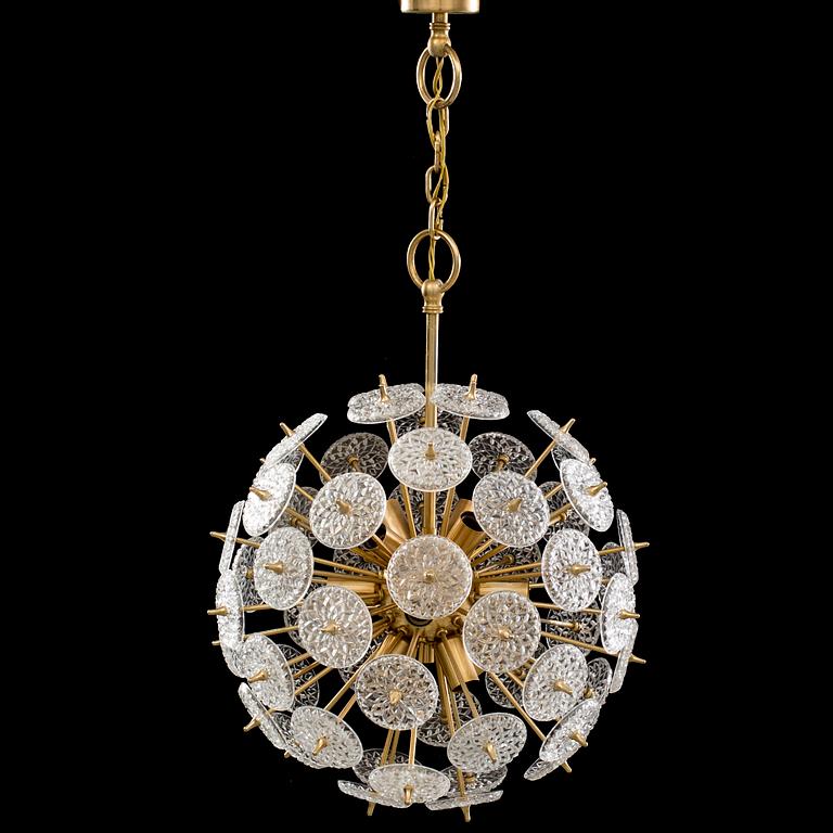 A CEILING LAMP BY VAL SAINT LAMBERT MID 20TH CENTURY.