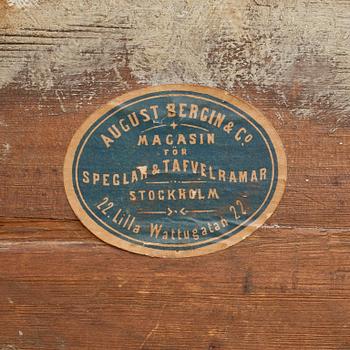 SPEGEL, gustaviansk stil, troligen August Bergin & Co, Stockholm, sekelskiftet 1900.