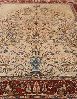 SEMI-ANTIQUE KASHAN PROBABLY. 205 x 138,5 cm.