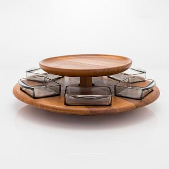 Serveringsbricka, s k "Lazy Susan", Digsmed, Danmark, 1960/70-tal.