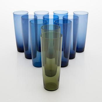 Tapio Wirkkala, dricksglas/saftglas, 11 st, modell 2204, Iittala. I produktion 1956-1969.