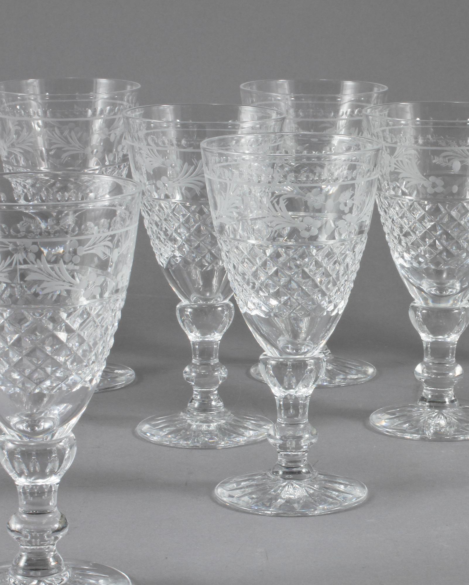 VITVINSGLAS, 12 st, "Elvira Madigan", Elis Bergh, Kosta, 1900-tal.