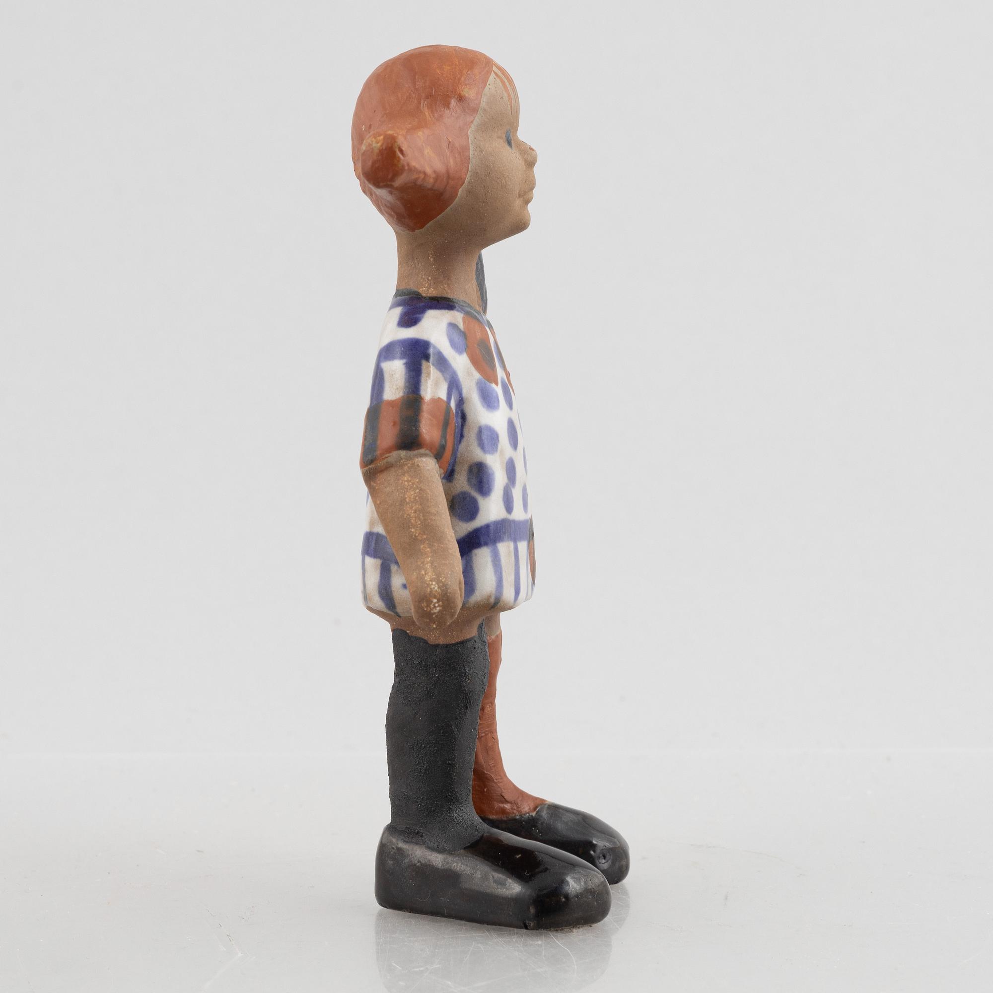 Lisa Larson, figurin, stengods, "Pippi Långstrump", Gustavsberg, 1969-71.