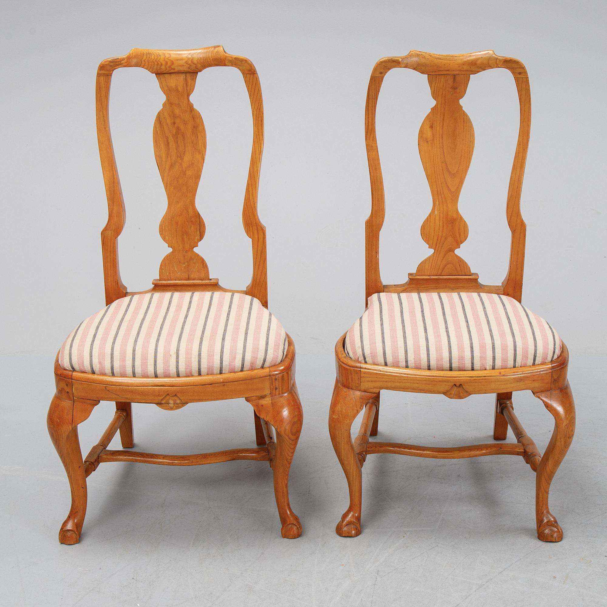 A set of six Rococo chairs, second half of the 18th century.