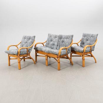 Möbelgrupp, 4 delar, rotting, 1900-talets senare del.