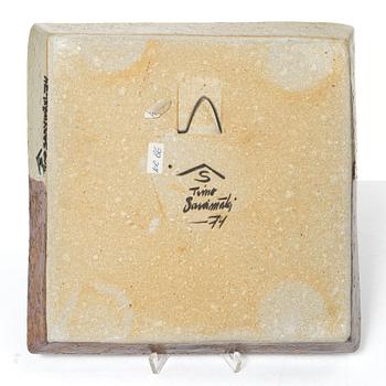 Timo Sarvimäki, a stoneware tray, Designhuset, Sweden, 1974.