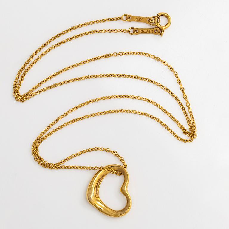 Tiffany & Co, Elsa Peretti, an 18K gold 'Open Heart' necklace.