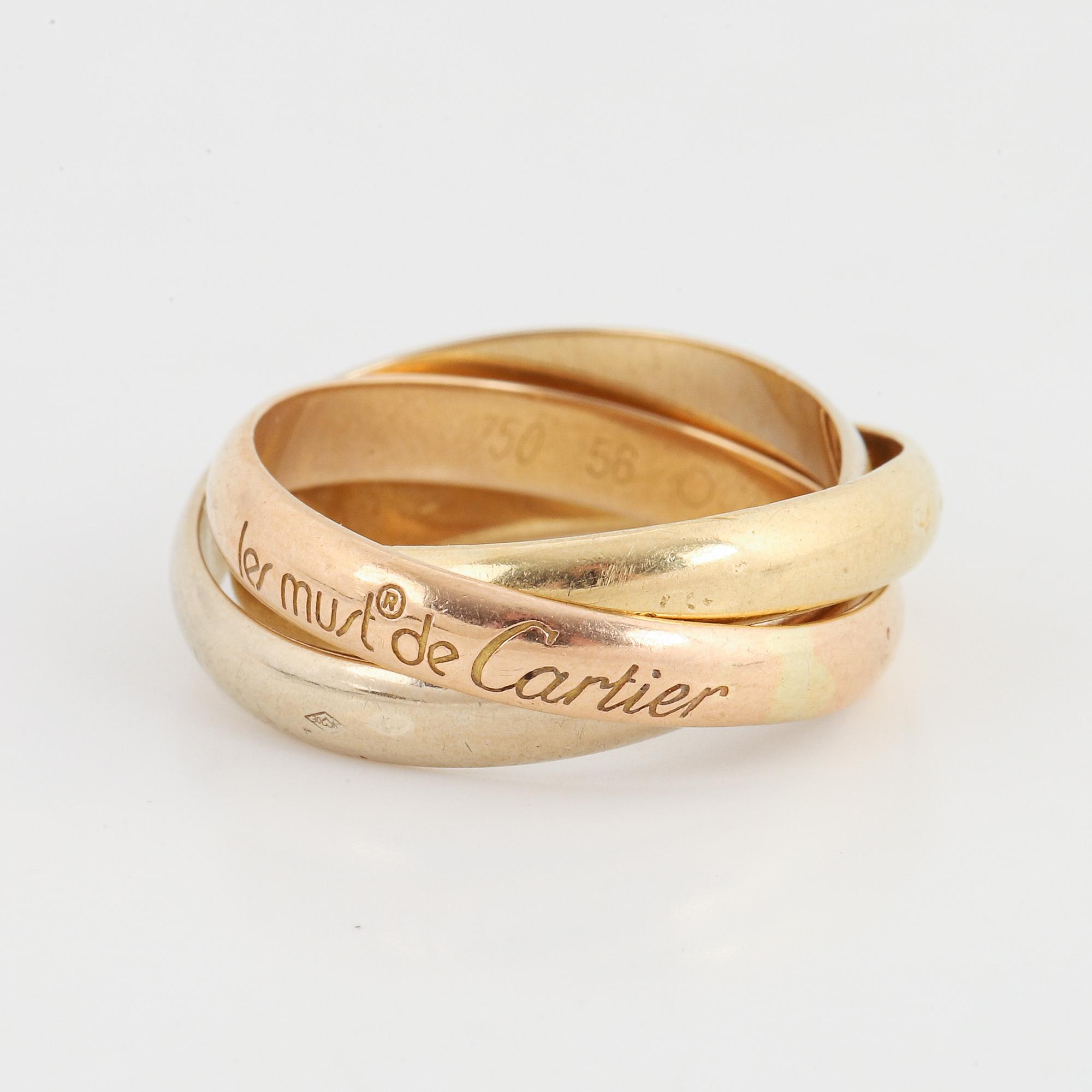 Cartier, must de Cartier, ring 'Trinity' 18K in three colours.
